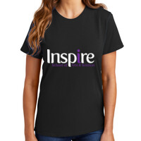 Ladies T Shirt, Inspire_White/LightPurple