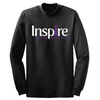  Adult Long Sleeve T Shirt, Inspire,Inspire_White/LightPurple