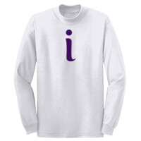  Adult Long Sleeve Cotton T Shirt, Inspire "I"_Purple