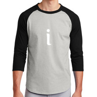 Adult Colorblock Raglan Jersey, Inspire "I"_White