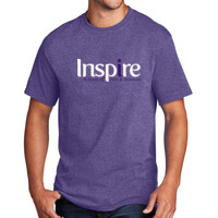  Adult T Shirt Short Sleeve, Inspire_White/Purple