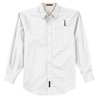 Adult Long Sleeve Easy Care Shirt, Inspire "I"_Purple