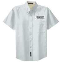 Adult Short Sleeve Easy Care Shirt, Inspire_Black/Purple 