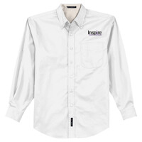 Adult Long Sleeve Easy Care Shirt, Inspire_Black/Purple